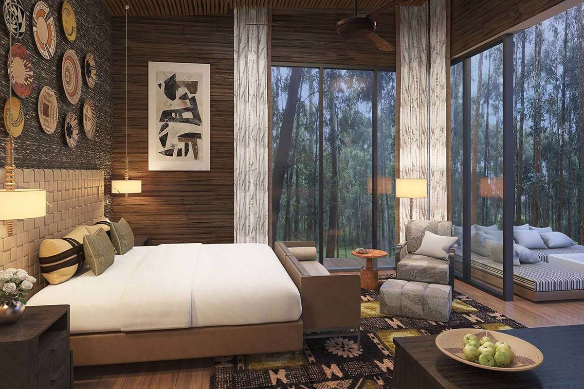 A luxurious Room at Gorilla Nest, outside Volcanoes NP. - Stay in one Rwanda's most luxurious lodges