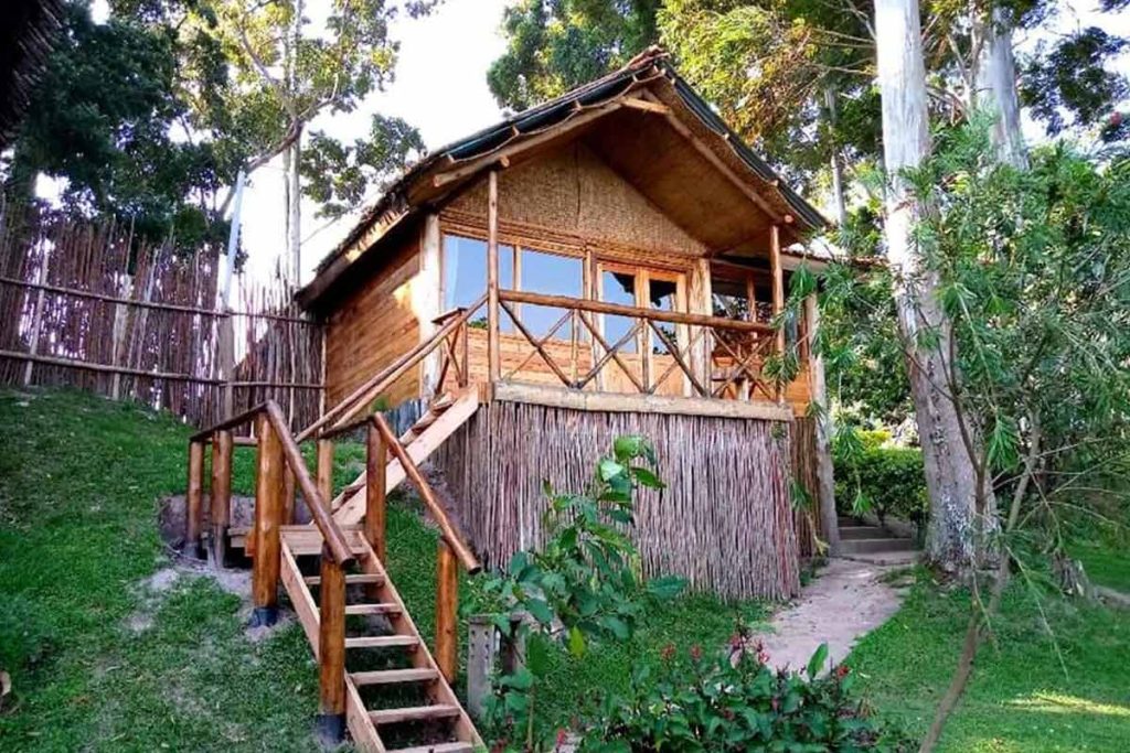 cottages at Mutanda lake resort accommodation in bwindi impnetrable national park for gorilla trekking