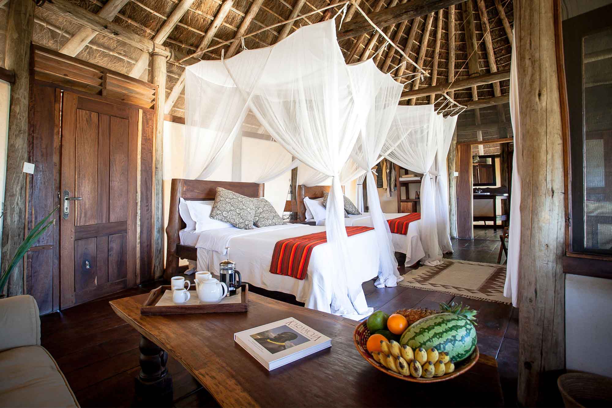 Perched on a picturesque kopje is Apoka Lodge, a great choice for a luxury safari in Kidepo Valley.