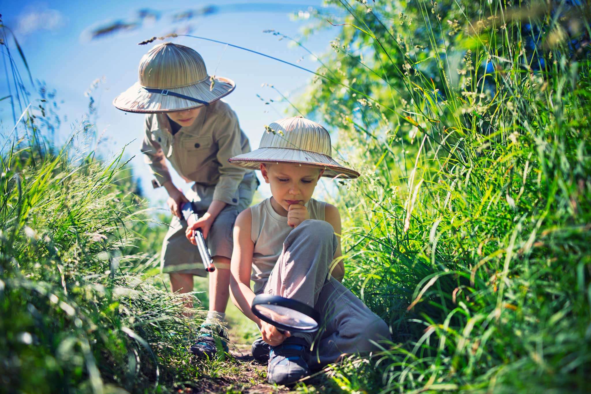 Kids enjoy finding smaller creatures on africa safaris